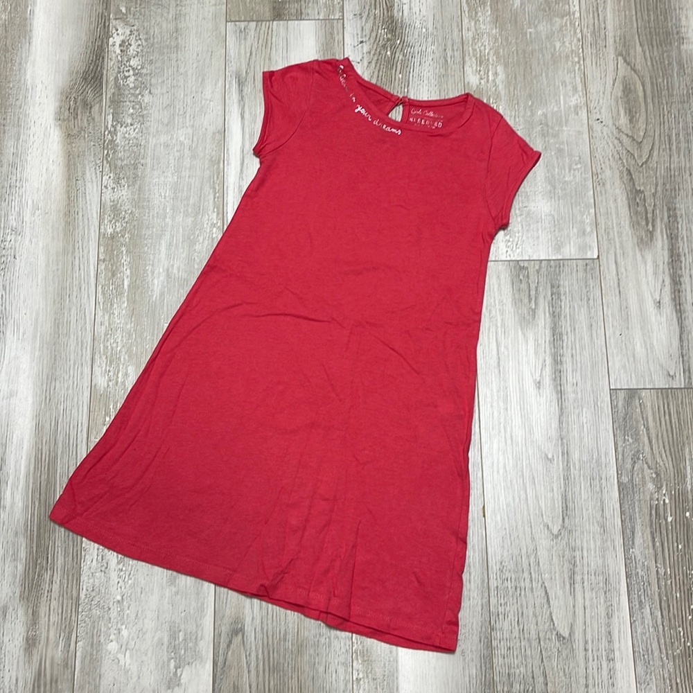 Girls dress with silver letters Size:8  128CM